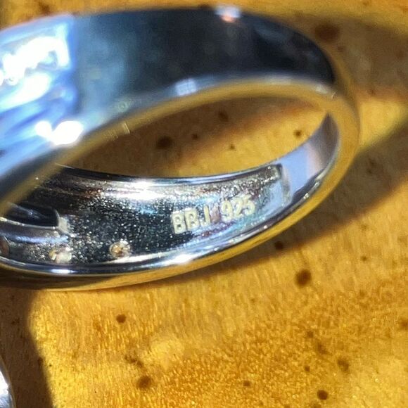 African Amethyst Sterling Silver Bypass Ring Size 6 - Picture 6 of 9